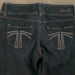 Seven7 Hipster Flare Leg Embroidered Pocket Jeans!